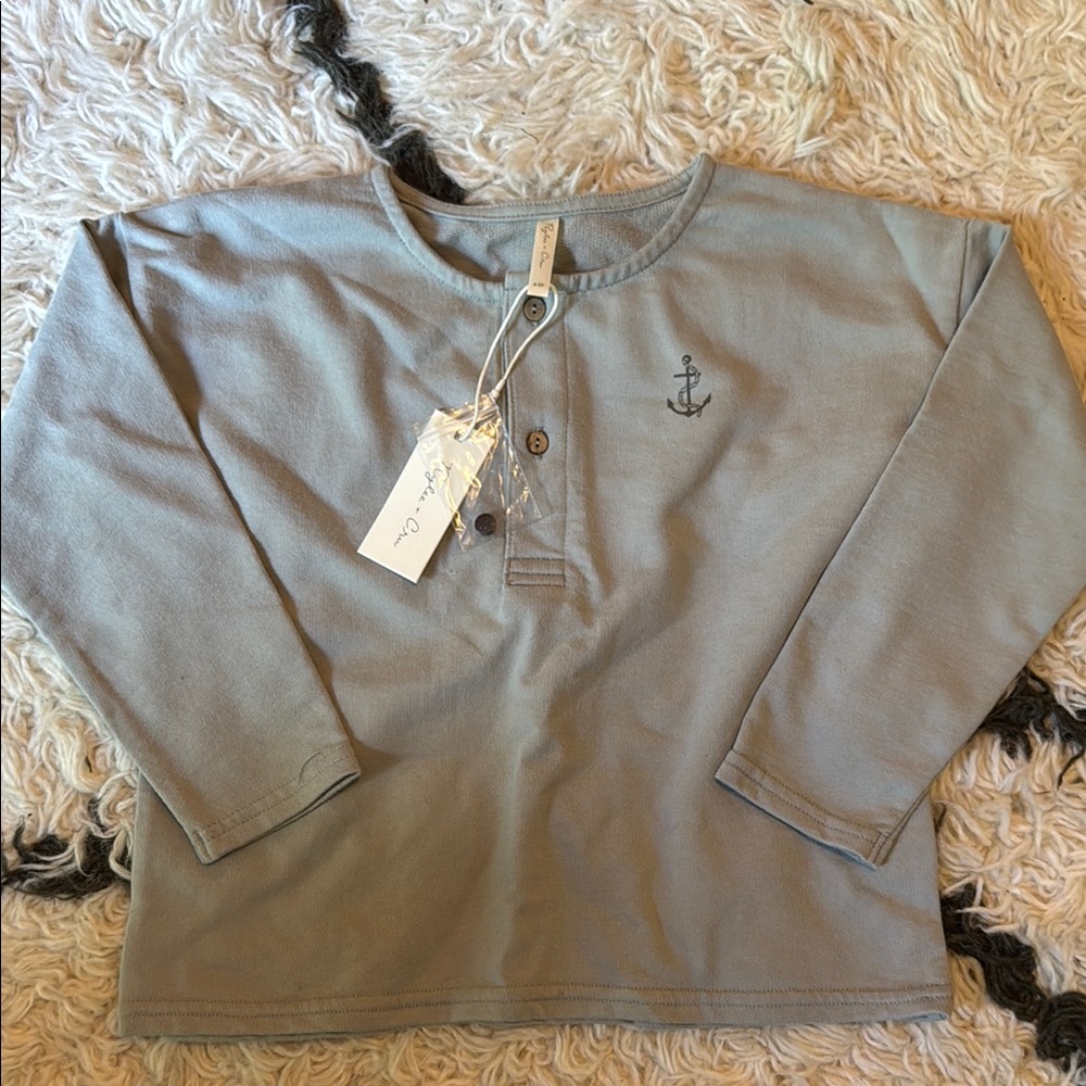 NWT Rylee + Cru Gray Kids Long Sleeve Shirt